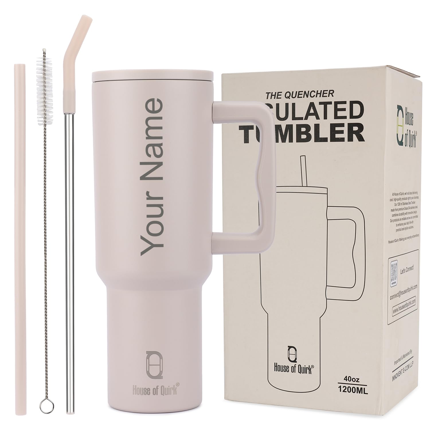 1200ML Custom Name Tumbler – Personalized Stainless Steel Vacuum Insulated Tumbler