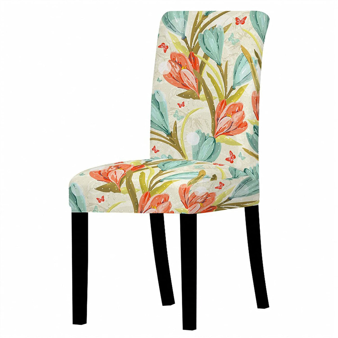 Printed Floral Chair Cover-Multi Flower