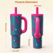 1200ml Insulated Stainless Steel Tumbler with Handle (Printed)