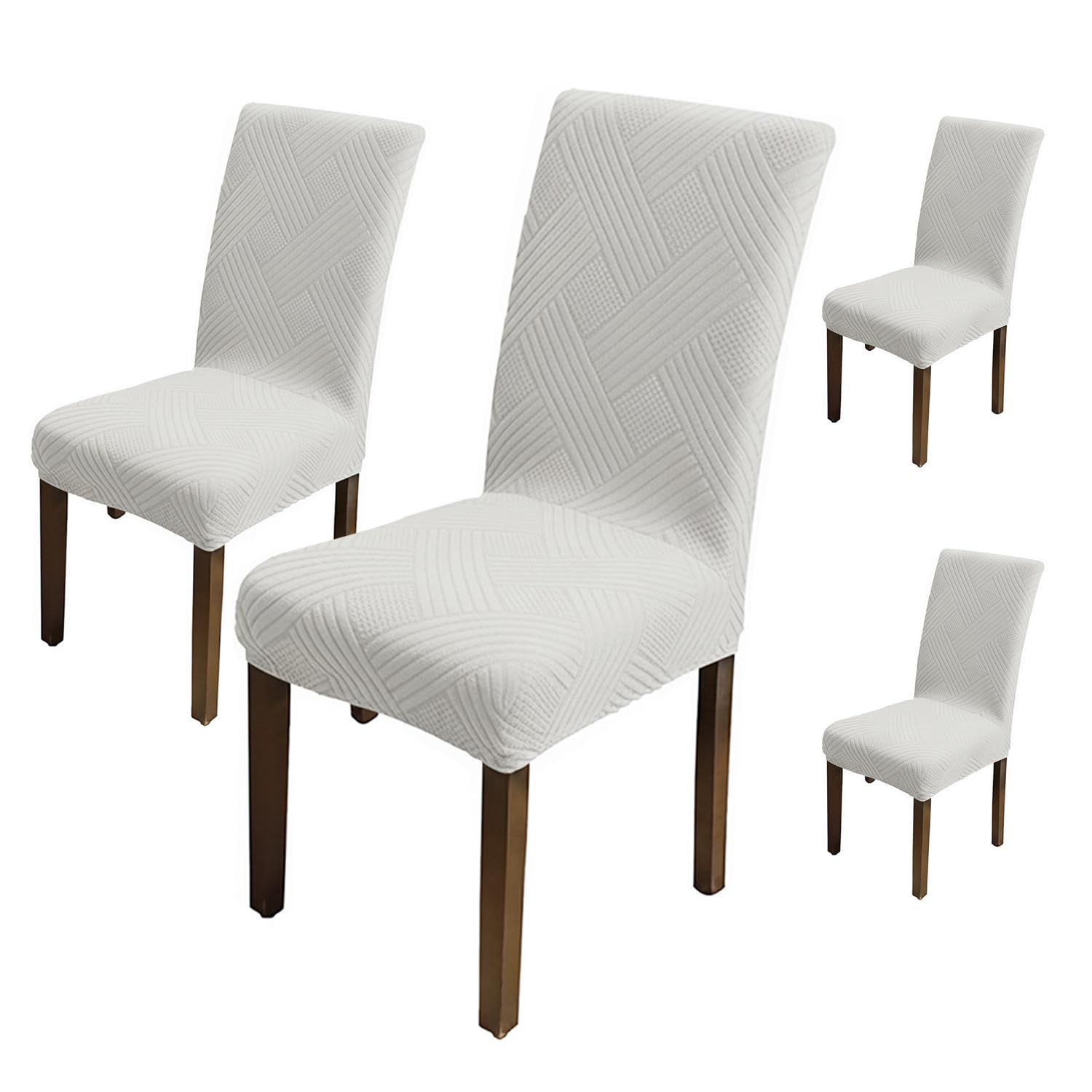 Universal Fit Elegant Jacquard Chair Cover – 220 GSM Stretch Fabric (Grey)