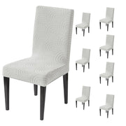 Premium Stretch Chair Cover – 220 GSM Jacquard Fabric (Grey)