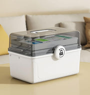 Multifunctional Storage Box - Portable Plastic Organizer (White)