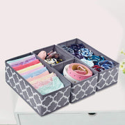 Set of 6 Foldable Storage Box Drawer Divider Organizer Basket Bins
