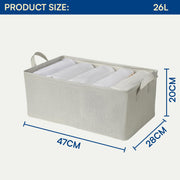 Open Storage Box with Steel Frame - Beige