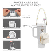 7 PCS Cup Accessories Set | Tumbler Accessories for 30oz & 40oz | Silicone Boot, Handle Strap, Coin Purse & Straw Covers(Tumbler Not Included)
