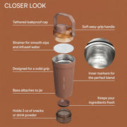 APEX 591ml Stainless Steel Gym Protein Shaker