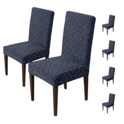 Stretchy Universal Jacquard Fabric Diamond Texture 220 GSM Chair Cover-Charcoal
