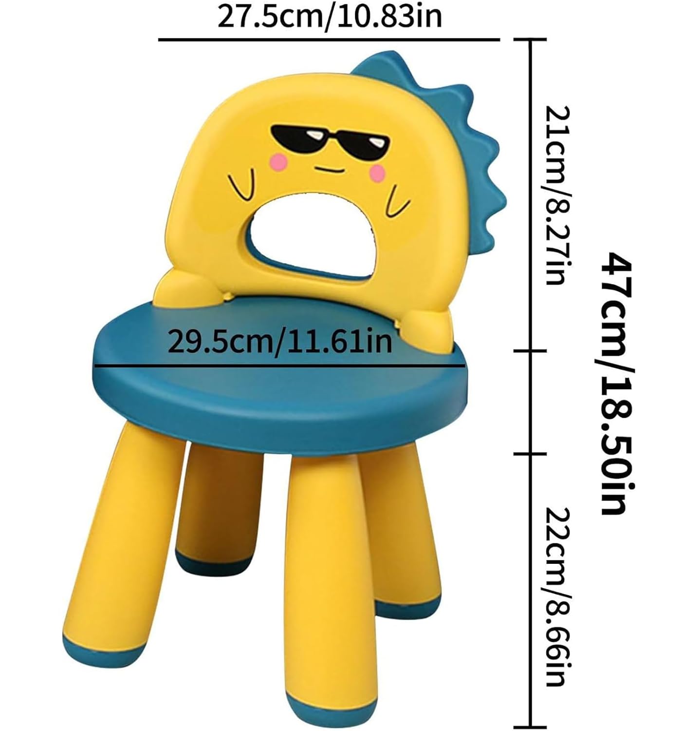 Detachable Baby Chair, Adjustable Backrest, Compact Chair & Stool for Toddlers