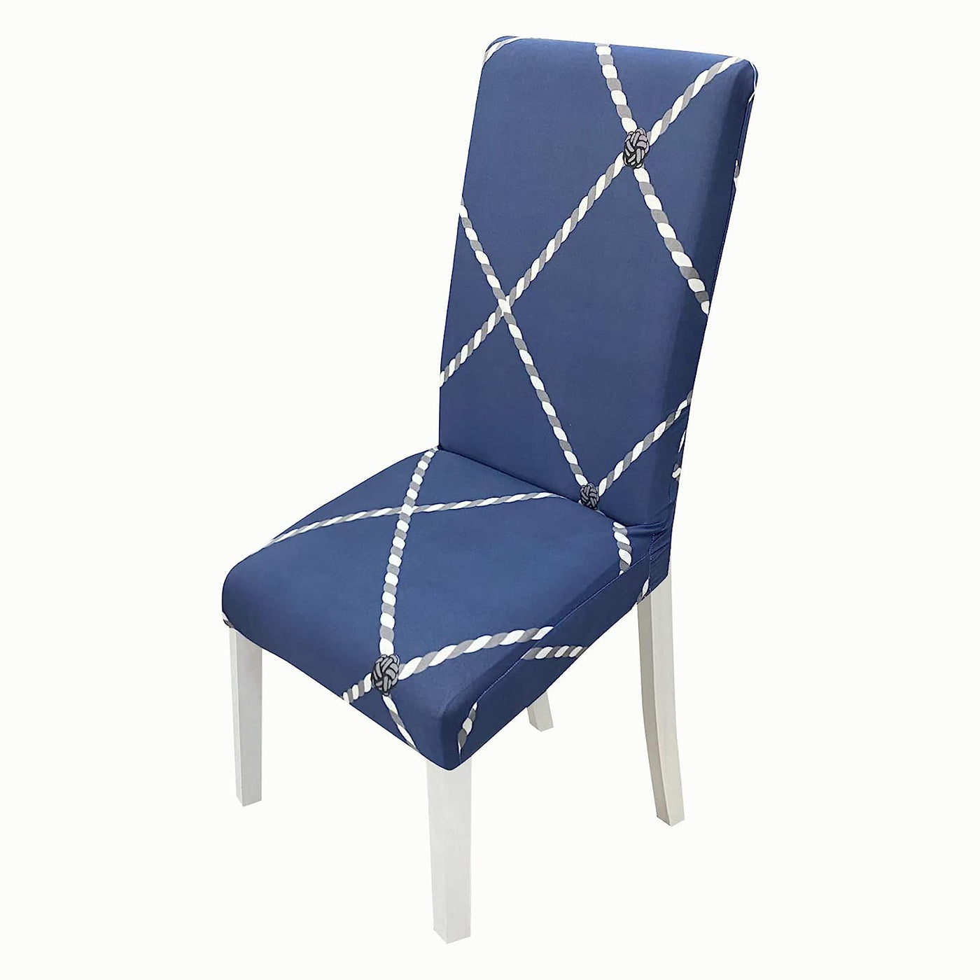 Printed Chair Cover-(Blue Rope)
