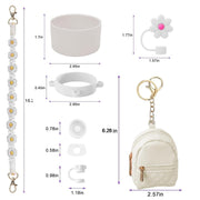 7 PCS Cup Accessories Set | Tumbler Accessories for 30oz & 40oz | Silicone Boot, Handle Strap, Coin Purse & Straw Covers(Tumbler Not Included)