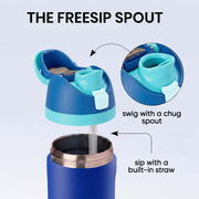 Sippease 950ML Stainless Steel Bottle with Straw