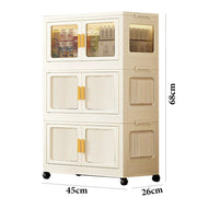 Foldable Storage Box Cabinet Wardrobe Organizer with Wheels