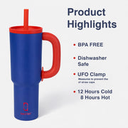 1200ml Insulated Stainless Steel Tumbler with Handle