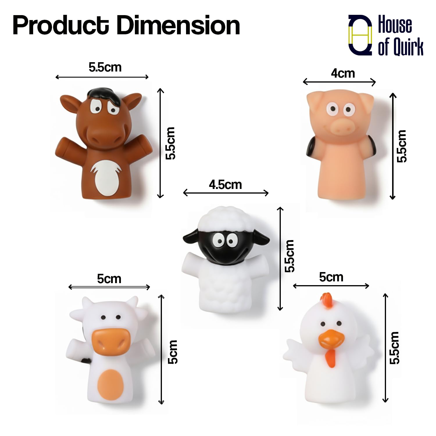 5-Piece Themed Finger Puppets Educational Kids Toy