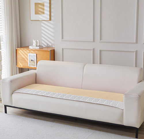 Sofa Covers Mat Corduroy French Style  1/2/3/4/5 Seater (Gold)