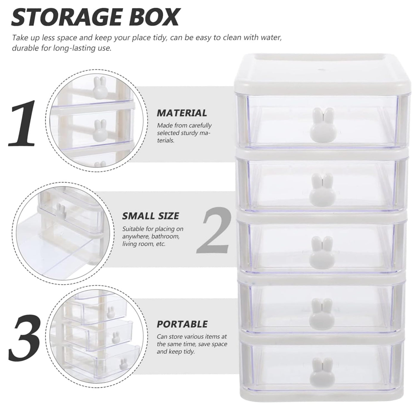 5 Tier Transparent Storage Box