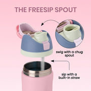 Sippease Insulated Stainless Steel Water Bottle with Straw (950 ML)