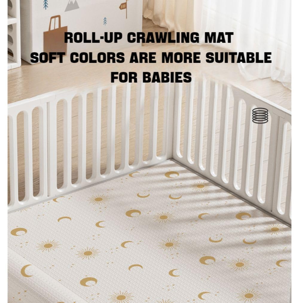 2-in-1 Multifunction Baby Playpen with Balls & Playmat, Baby Gate and Activity Wall (180 * 200cm)