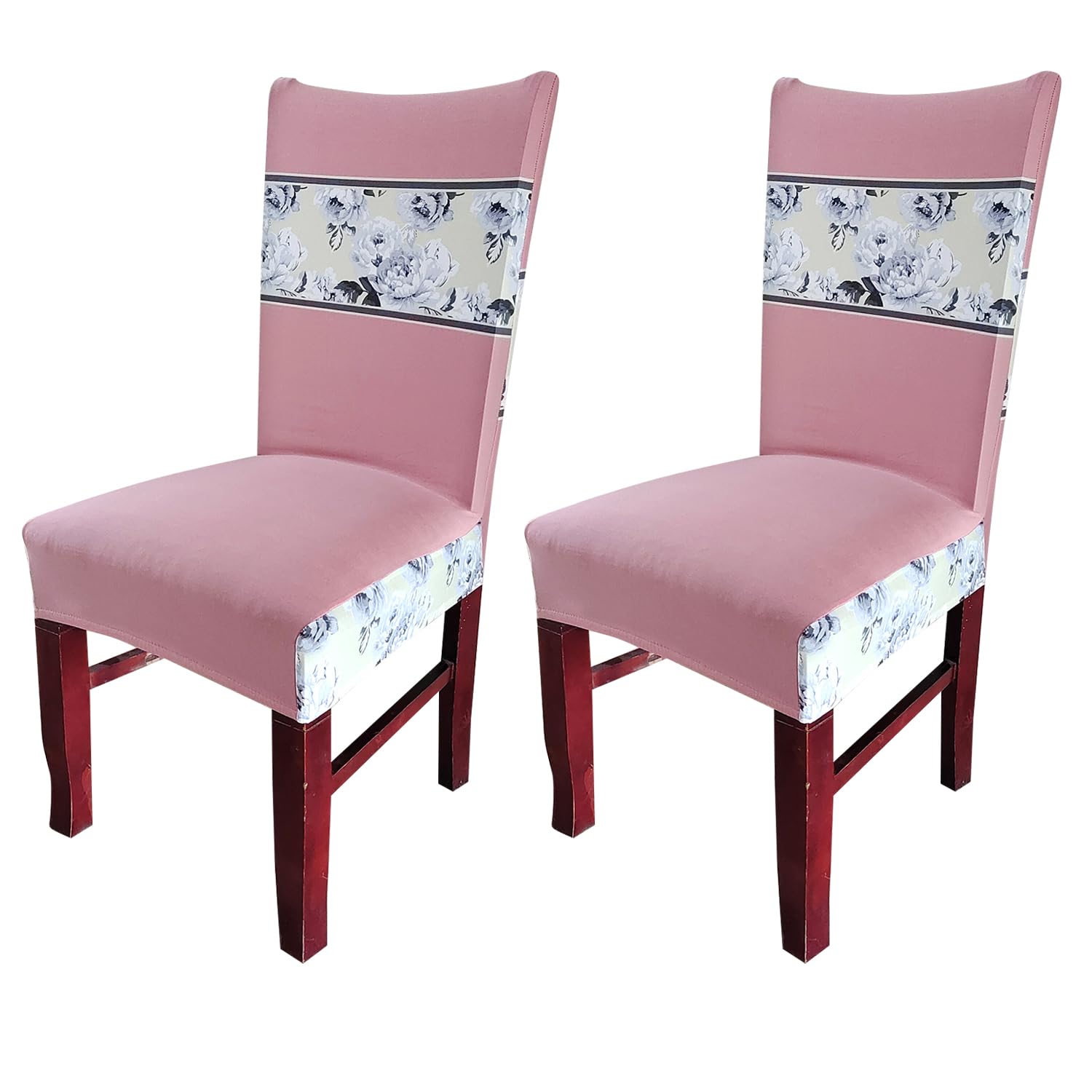 Elastic Chair Cover Stretch Removable Washable (Peach Florals)