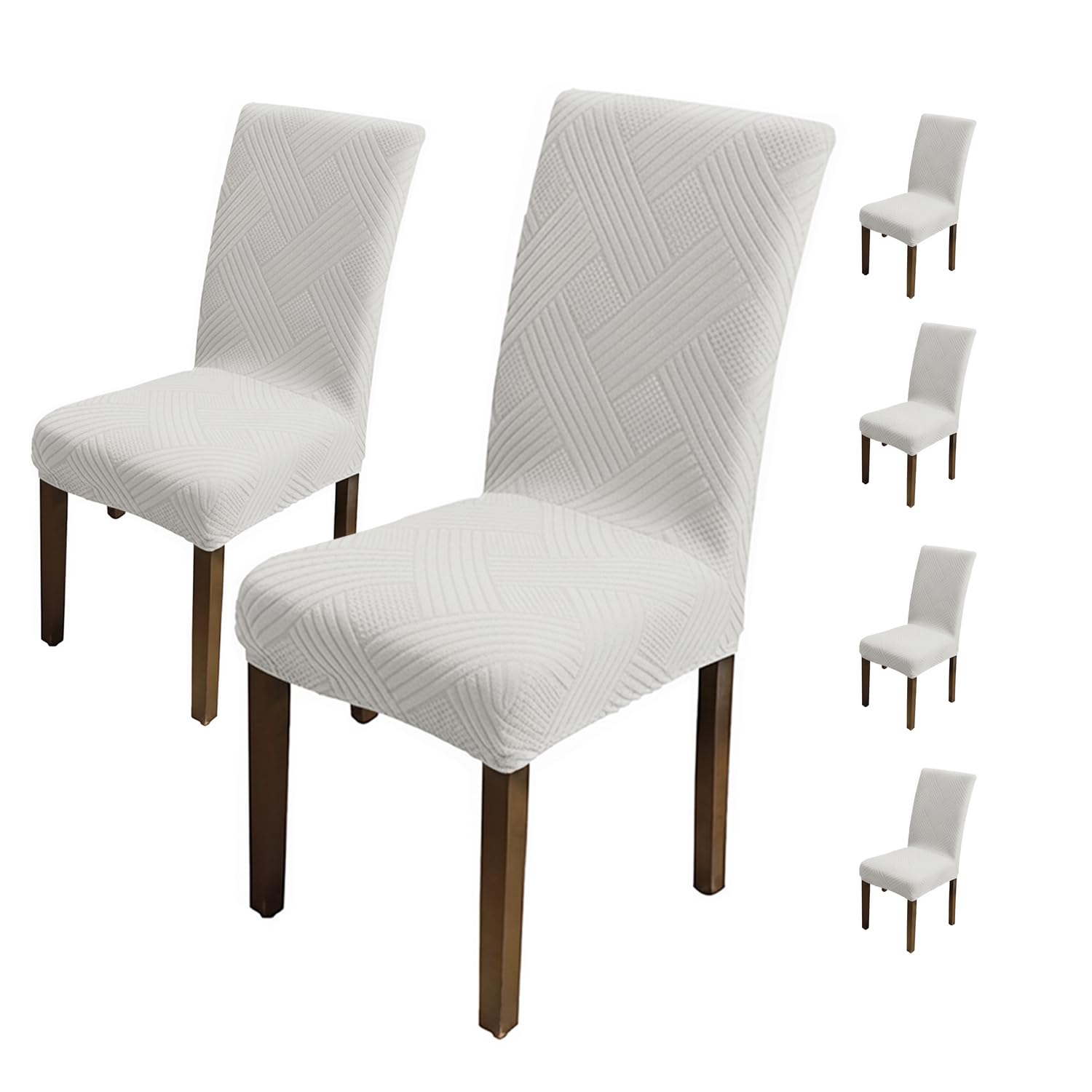 Universal Fit Elegant Jacquard Chair Cover – 220 GSM Stretch Fabric (Grey)