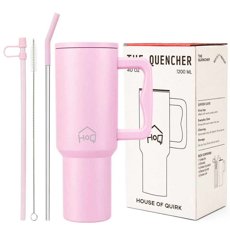 Stainless Steel Vacuum Tumbler with Straw and Lid & Handle - (1200 ML)
