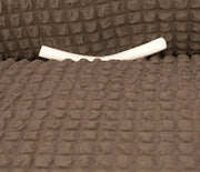 Bubble Frill Couch Cover-Light Brown
