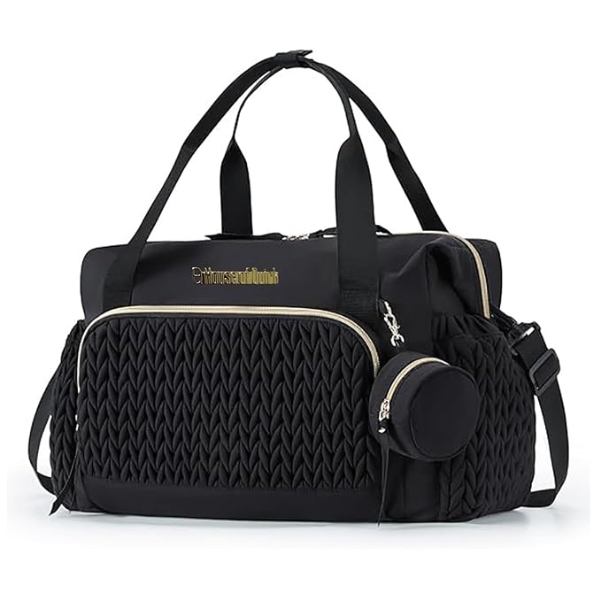 Large Capacity Diaper Bag Tote Handbag with Pacifier Case – Stylish Travel Nappy Bag for Mom & Dad
