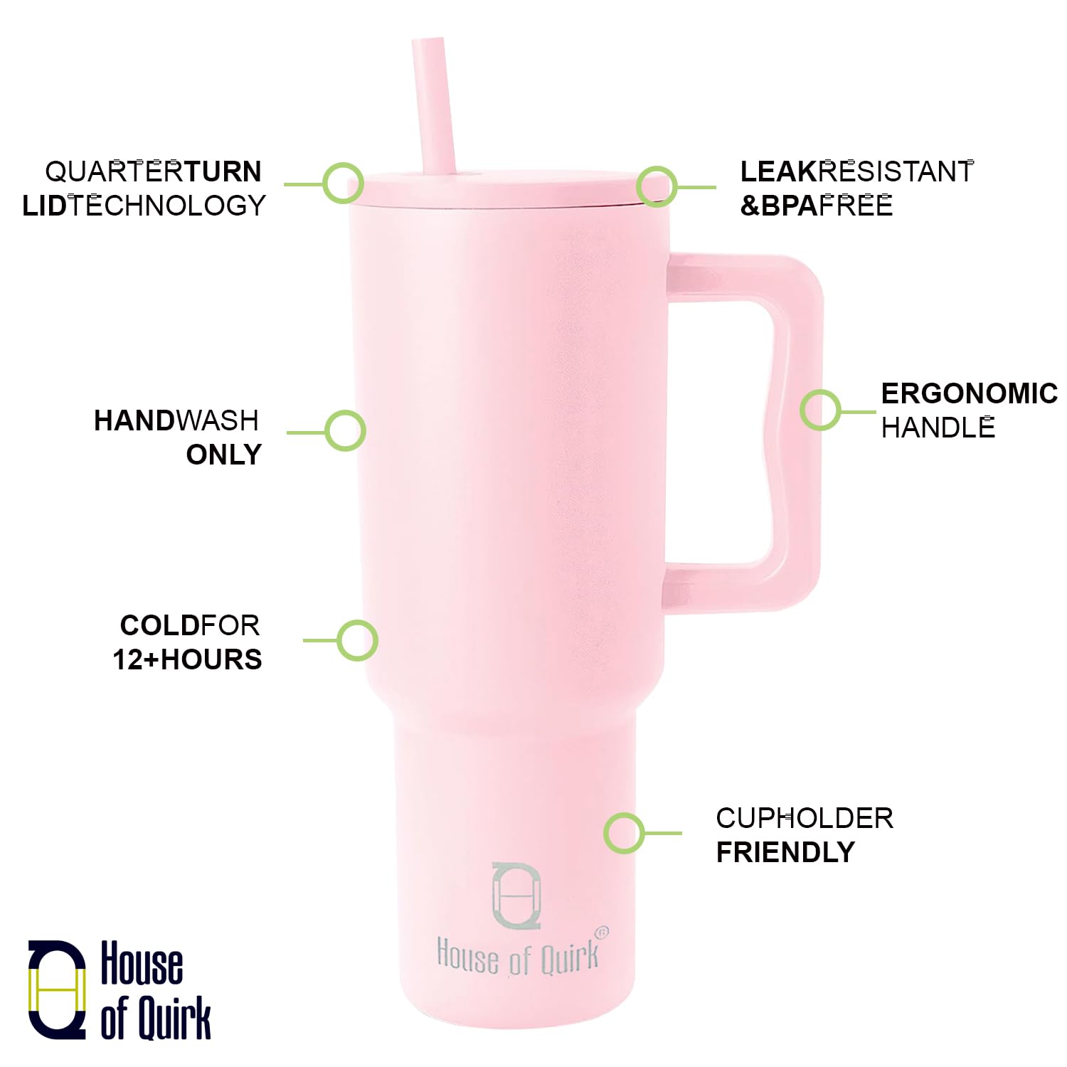 1200ML Leak-Proof Steel Tumbler with 3 Cute Flower Straw Cap