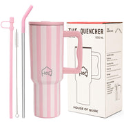 1200ML Stainless Steel Tumbler with Lid, Handle & Straws - (1200 ML)
