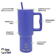 Stainless Steel Vacuum Tumbler with Straw and Lid & Handle - (1200 ML)