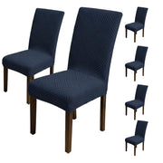 Elegant Jacquard Chair Cover – 220 GSM Stretch Fabric (NavyBlue)