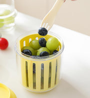 Portable Picnic Party Salad Storage Cups with Lids & Forks – 550ml