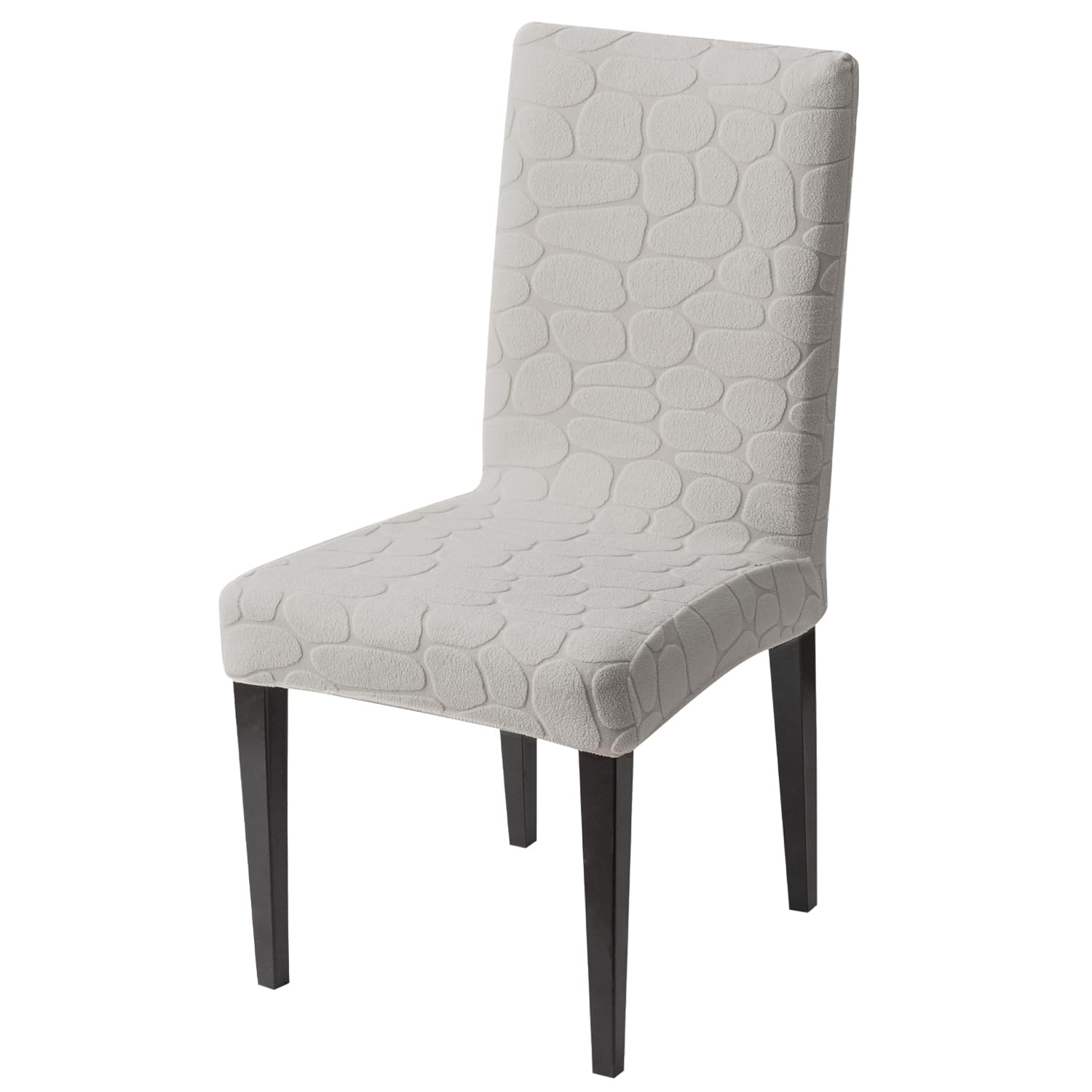 Premium Stretch Dining Chair Covers – 220 GSM Thick Jacquard Fabric- Grey