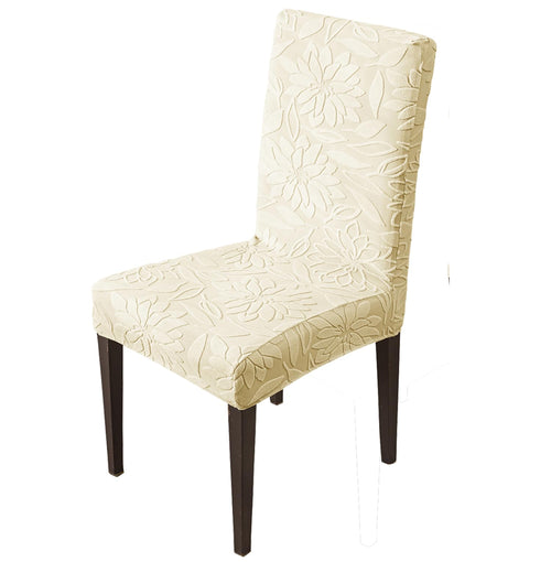 Stretchy Universal Camellia Jacquard Waterproof Chair Cover (Beige)