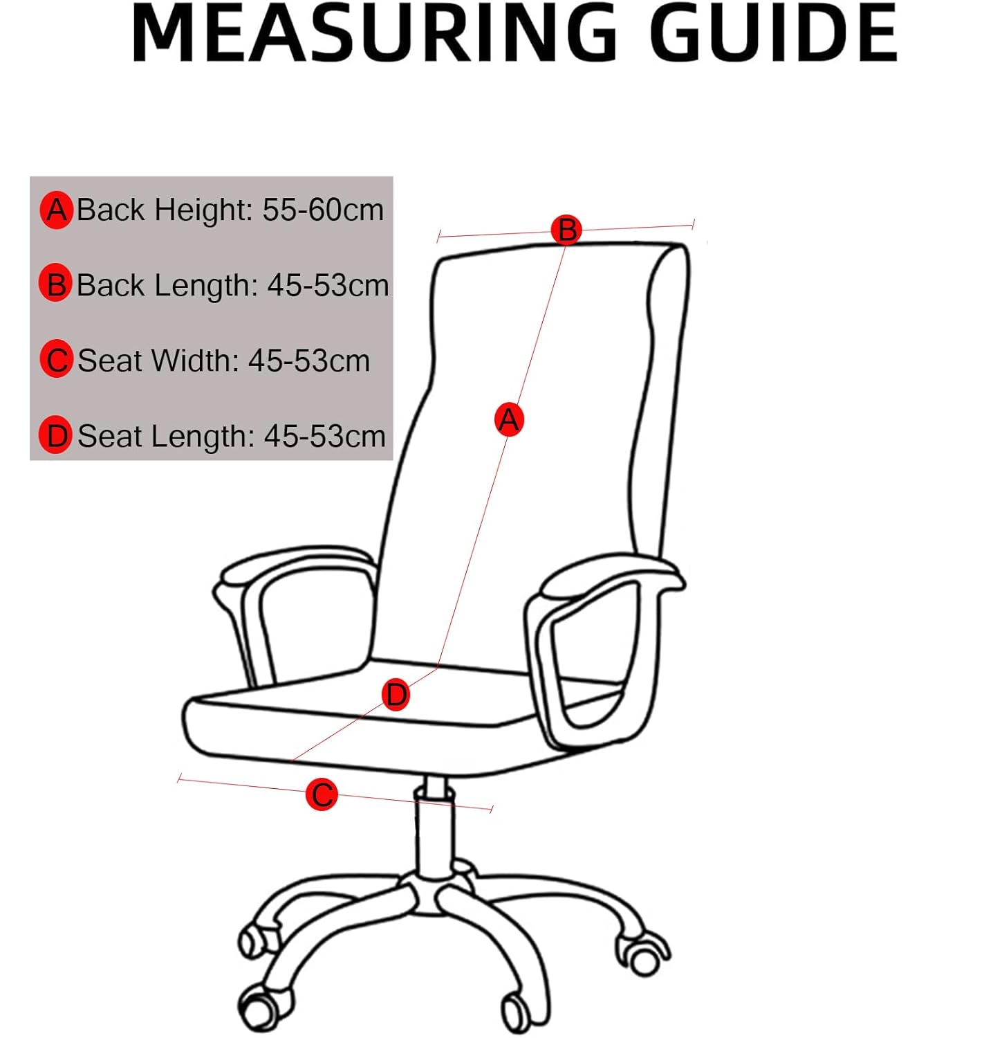 Office Chair Cover Large with Durable Zipper