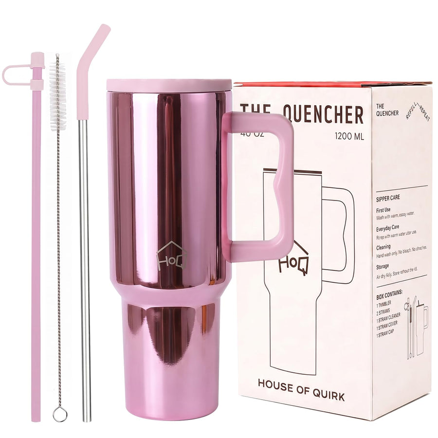 Stainless Steel Vacuum Insulated Tumbler with Straw and Lid & Handle - (1200 ML)