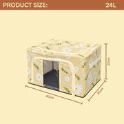 Clothing Storage Box 24 Litre - Cream Flower