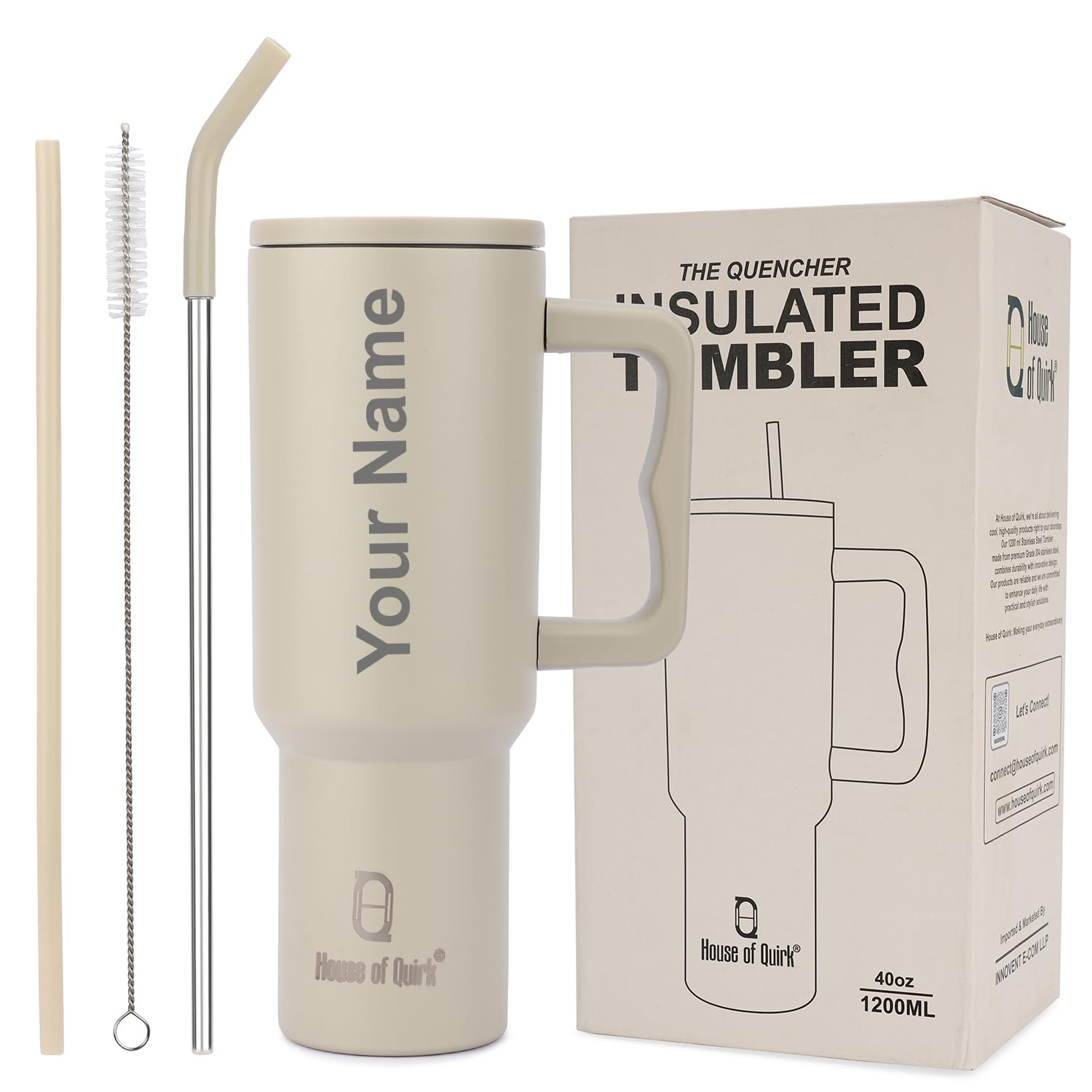 1200ML Custom Name Tumbler – Personalized Stainless Steel Vacuum Insulated Tumbler