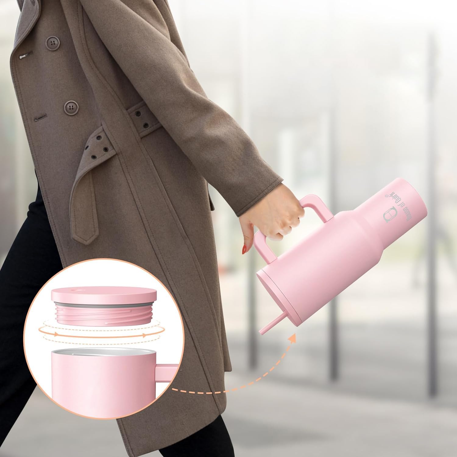 1200ML Custom Name – Personalized Stainless-Steel Vacuum Insulated Tumbler(Non-Returnable & Non-Replaceable)