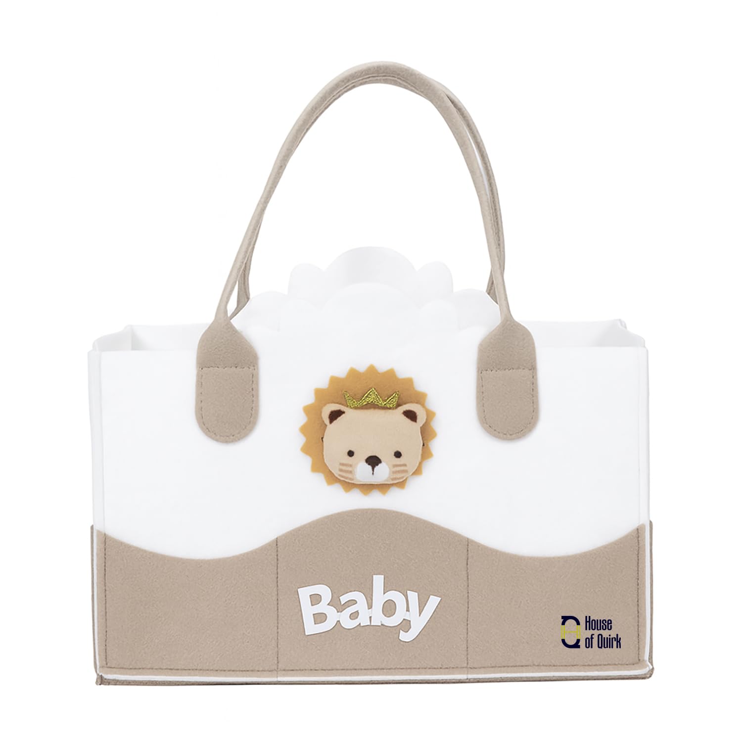 Baby Diaper Caddy Organizer - Bear White