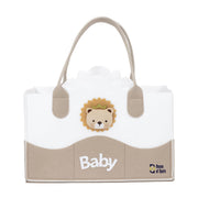Baby Diaper Caddy Organizer - Bear White