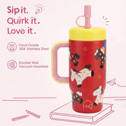 530ML Kids Tumbler Stainless Steel with Handle & Lid