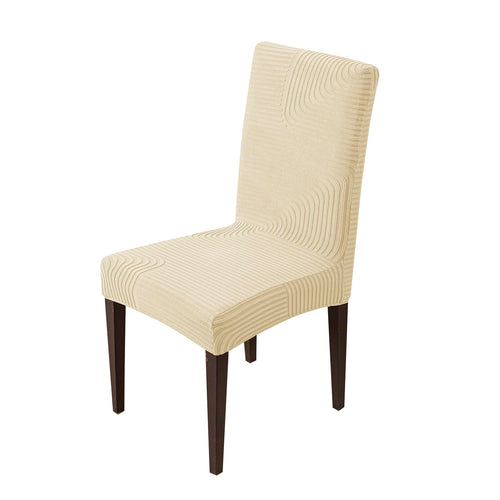 Stretchy Universal Jacquard Waterproof Sapphire Chair Cover (Beige)