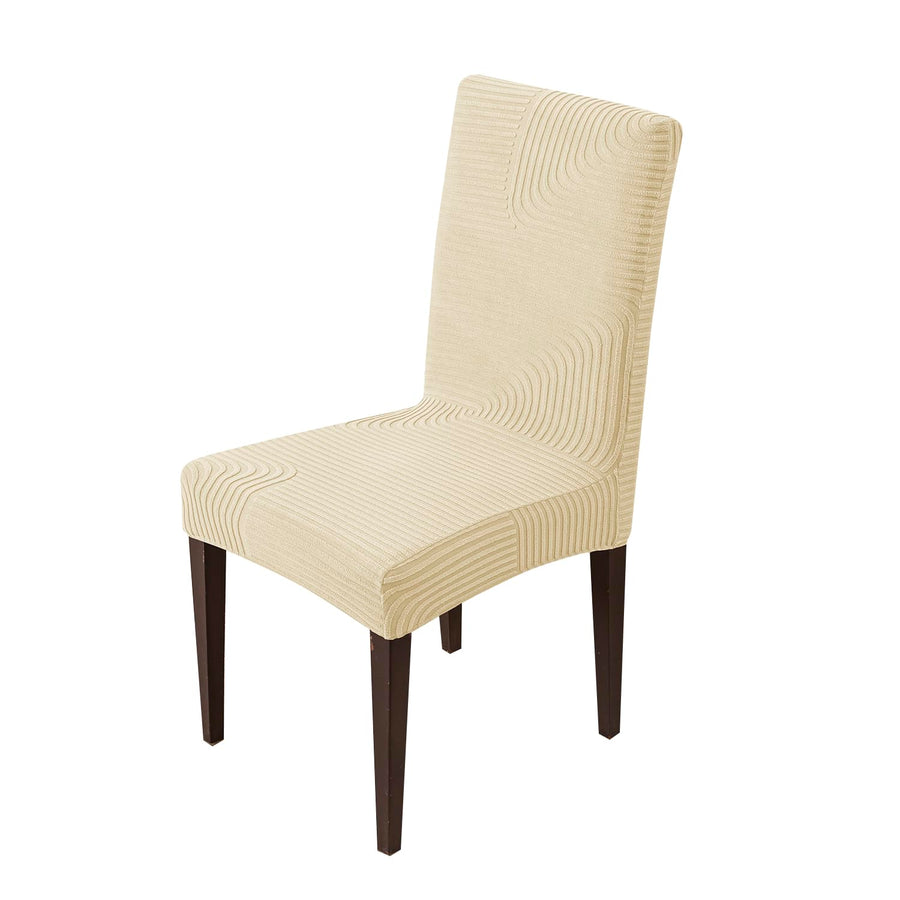 Stretchy Universal Jacquard Waterproof Sapphire Chair Cover (Beige)