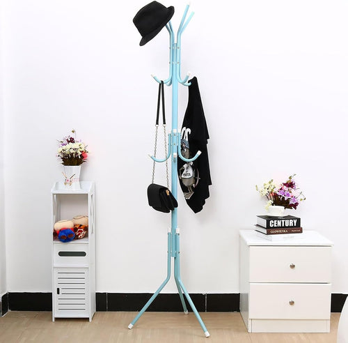 Coat Rack Freestanding Metal Coat Tree Hanger 12 Hooks Hat Rack for Hanging Bags