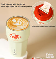 Stainless Steel Coffee Mug, 420 ML Spill Proof Travel Mug with Lid Tumbler