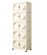Plastic Storage Bins for Closet Organizers-45cm(Beige)