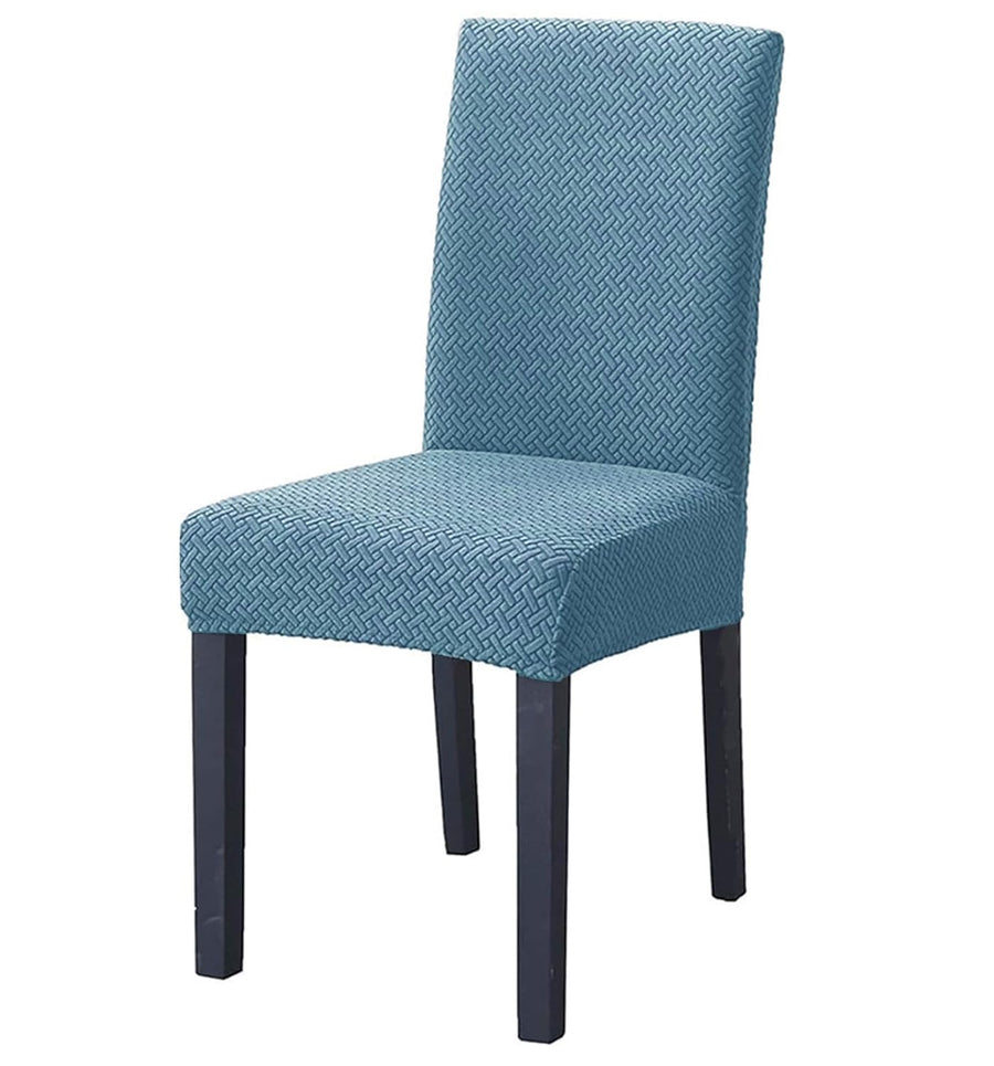 Elastic Jacquard Chair Cover Stretch Removable (Sky Blue)
