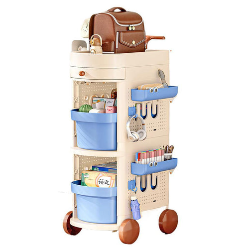 Portable Bookshelf Storage Trolley Multifunctional Utility Organizer