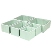 Set of 6 Foldable Storage Box Drawer Divider Organizer Basket Bins